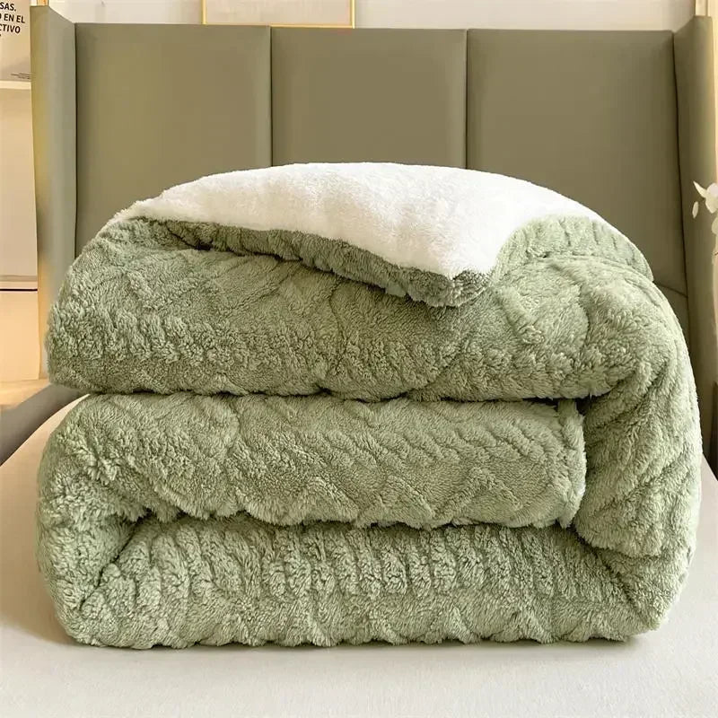 Afralia™ Super Thick Lamb Cashmere Weighted Blanket for Ultimate Winter Comfort