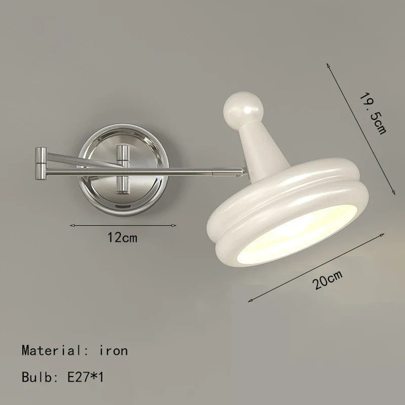 Afralia™ Iron Wall Light: Modern Rotatable LED Wall Lamp for Bedroom Lighting