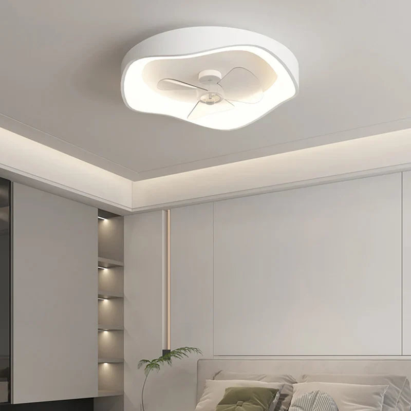 Afralia™ Modern Fan Chandelier LED Ceiling Light with Remote Control - Bedroom Kitchen Lighting