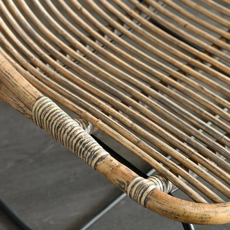 Afralia™ Nordic French Rattan Leisure Chair for Living Room & Balcony