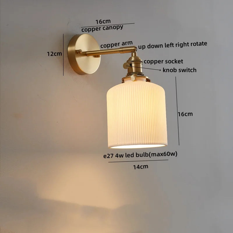 Afralia™ Nordic LED Wall Sconce Pull Chain Switch | Modern Bedroom Living Room Stair Light Fixtures