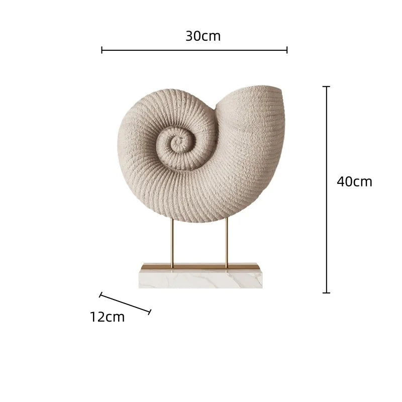 Afralia™ Resin Handicraft Sea Shell Clamshell Decorative Figurines Home Decoration
