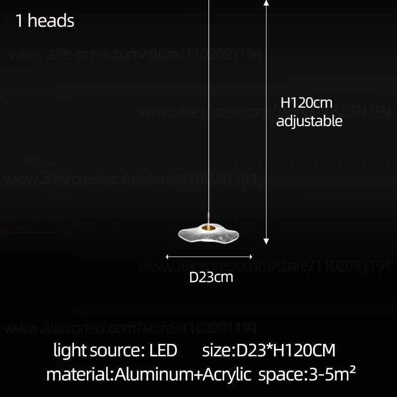 Afralia™ LED Lotus Leaf Staircase Chandelier: Modern Design for Hotel Lobby, Kitchen & Villa