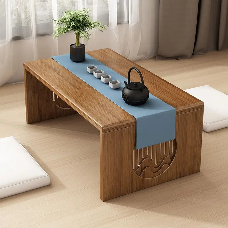 Afralia™ Bamboo Folding Table: Japanese Style, Bedroom & Study Essential, Durable Design