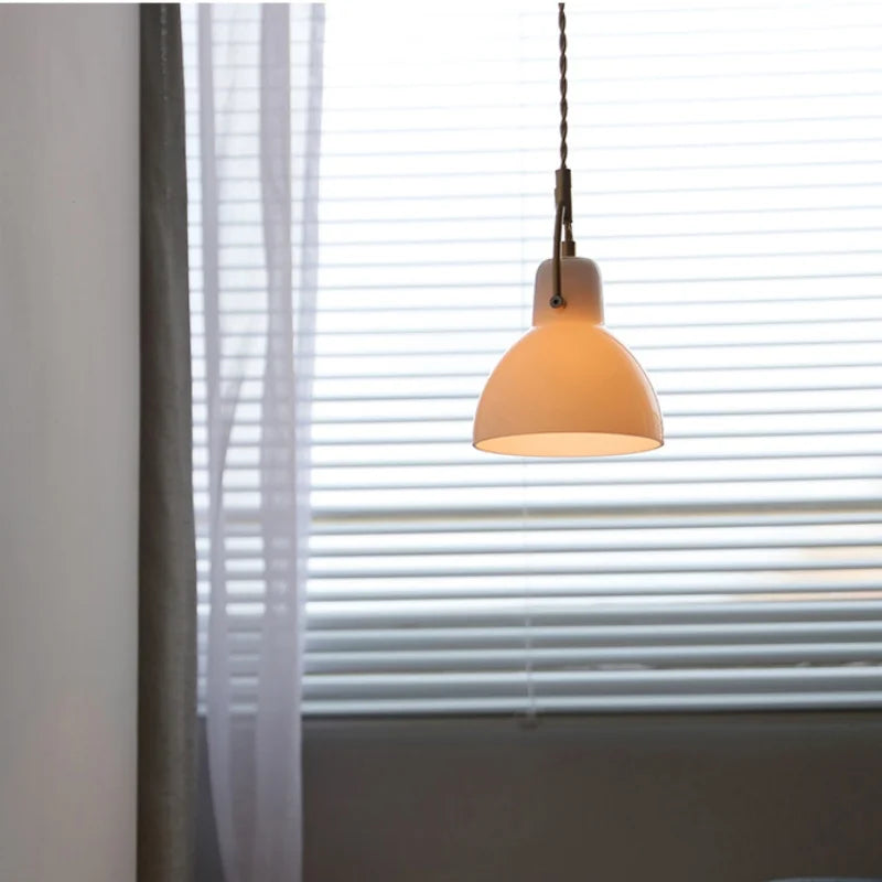 Afralia™ White Glass Copper LED Pendant Lights - Modern Nordic Kitchen Bar Lamp