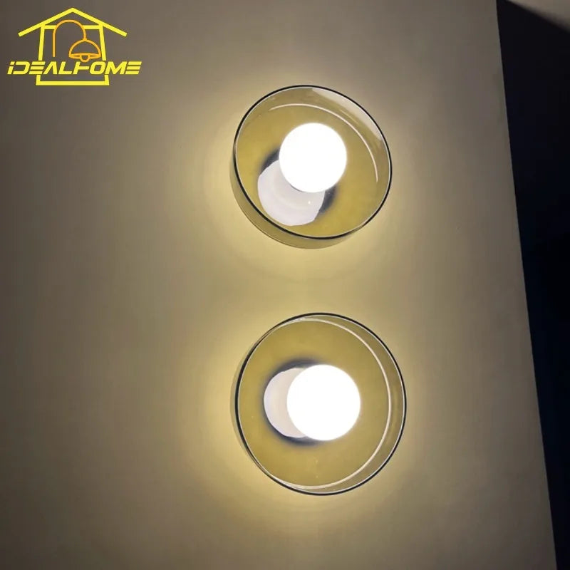 Afralia™ Medieval Stained Glass LED Wall Lamp for Bedroom & Living Room