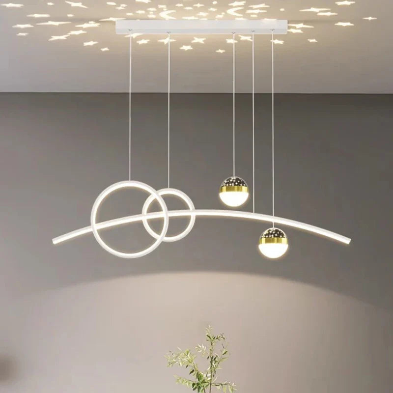 Afralia™ Modern Indoor LED Pendant Ceiling Chandelier for Dining Room