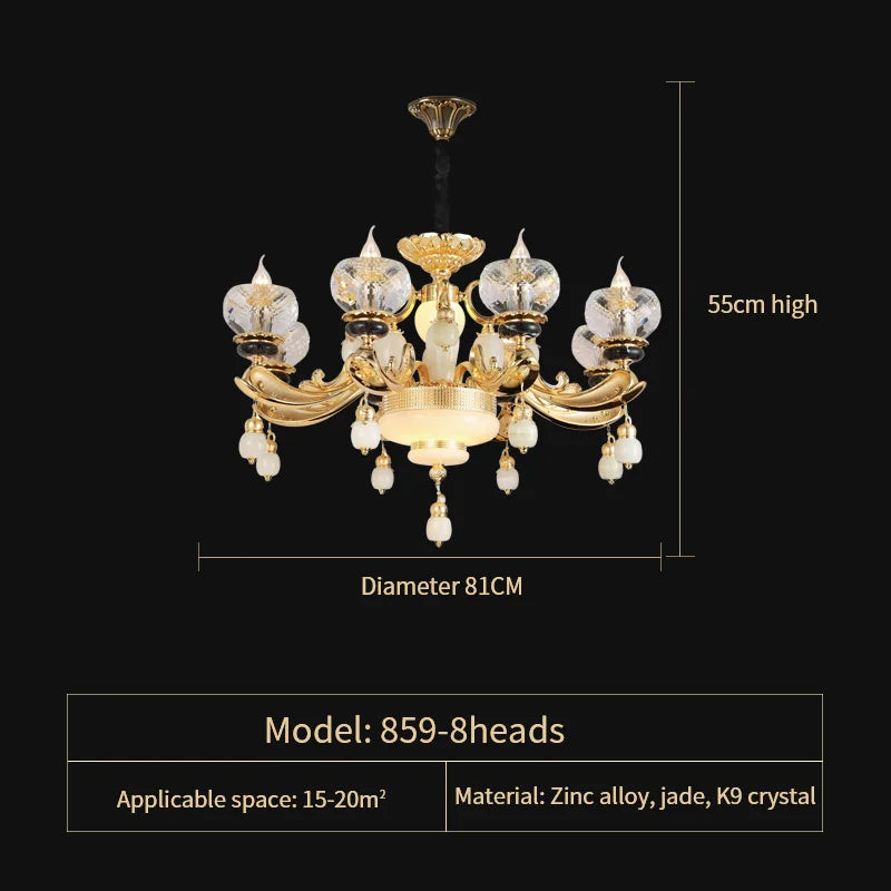 Afralia™ Luxe Crystal Chandelier for Bedroom, Living Room, and Dining Room