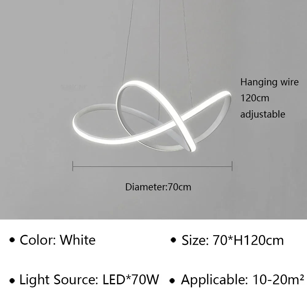 Afralia™ LED Pendant Light Modern Luster for Living Dining Hall Bedroom Hotel Decor