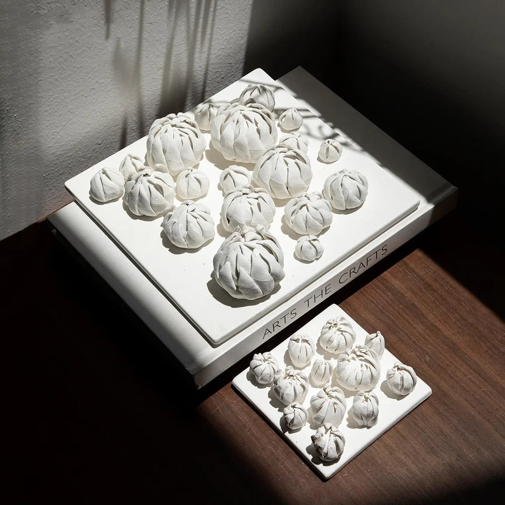 Afralia™ Bud Shape 3D Ceramic Wall Décor Pendant for Room Decoration