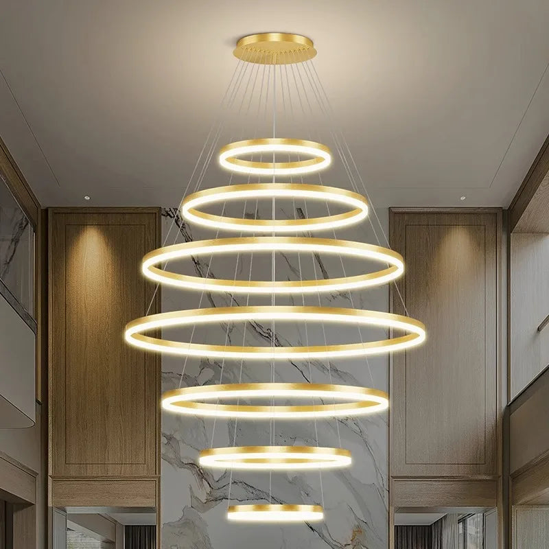 Afralia™ Modern Stair Chandelier Pendant Lights for Indoor Lighting