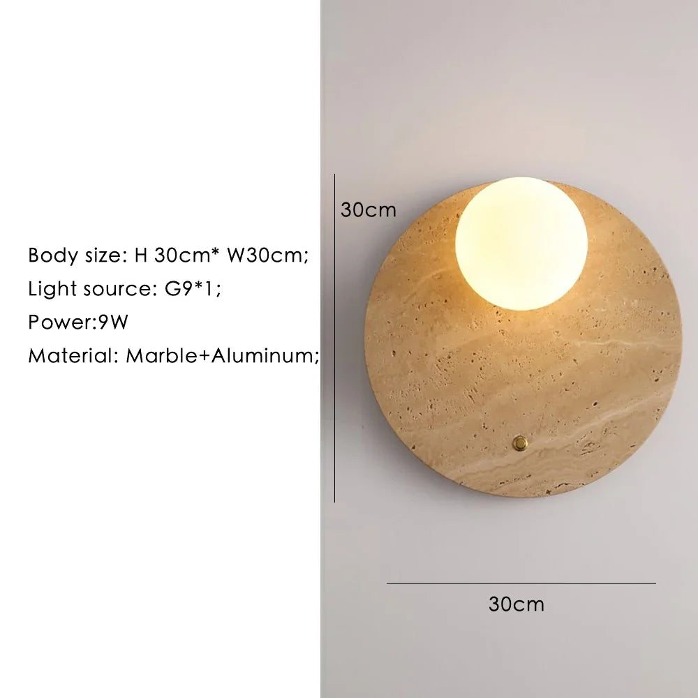 Afralia™ Marble Wall Lamp: Nordic Modern LED Sconce for Bedroom, Living Room, and Corridor