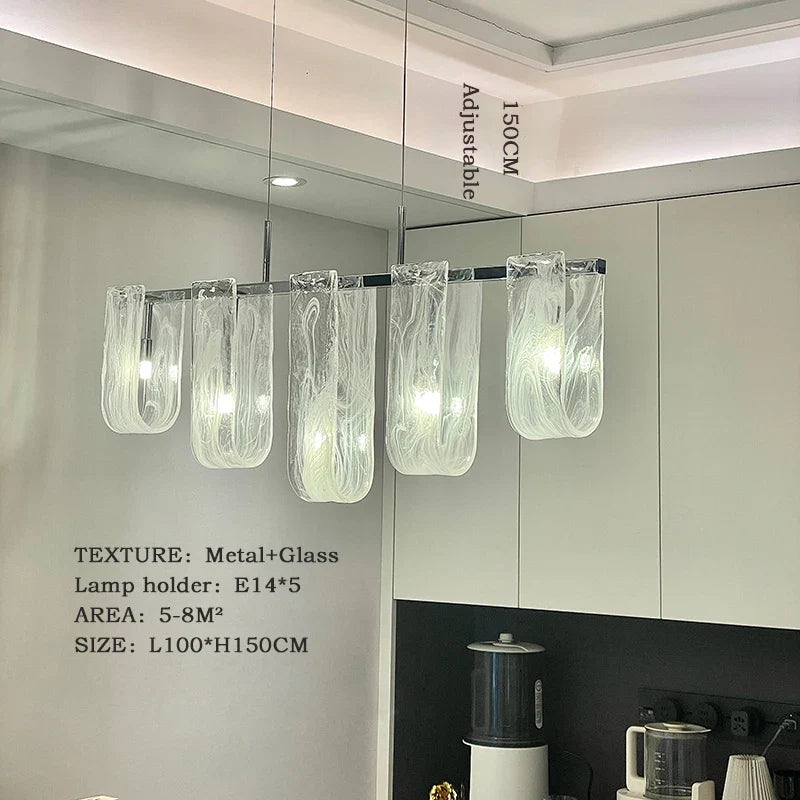 Afralia™ Postmodern Glass Chandelier Luxury Pendent Lamp for Living Room, Dining Room, Staircase