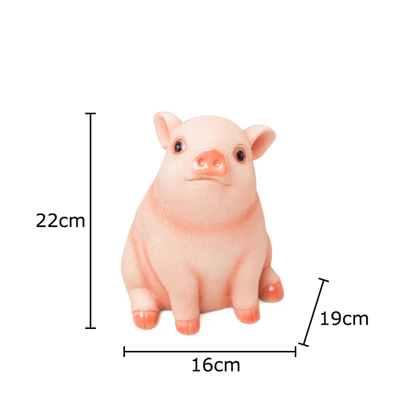 Afralia™ Piggy Child Savings Jar: Resin Piggy Bank Desk Decor Ornament