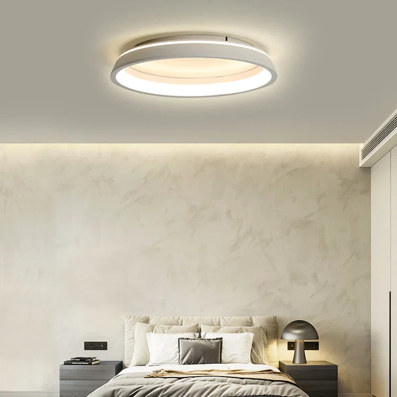 Afralia™ Modern LED Chandeliers: Creative Thin Design for Living Room, Bedroom, Balcony, Aisle, and Flush Mount Ceilings