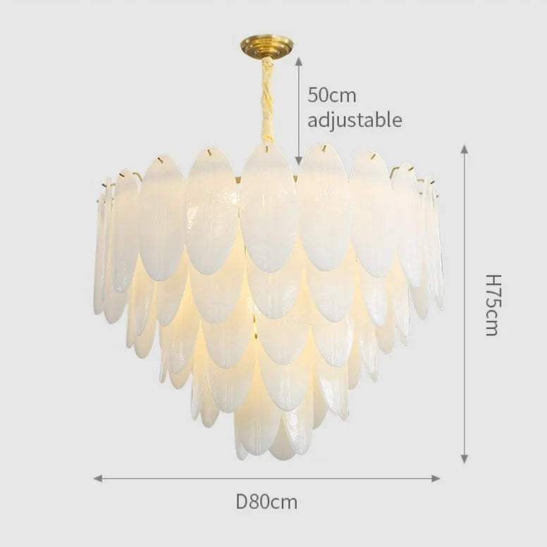 Afralia™ Luxury Feather Art Glass Chandelier - Nordic Minimalism Design