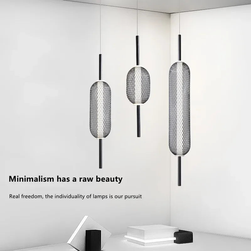 Afralia™ Minimalist LED Pendant Light for Dining Room, Cafe Decor, Staircase - Single Head Chandelier