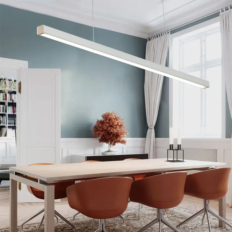 Afralia™ Wood LED Pendant Light - Modern Office Dining Hanging Lamp