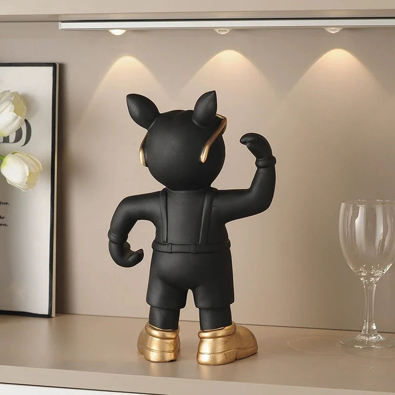 French Bulldog Wine Holder Resin Wine Rack for Home & Office by Afralia™