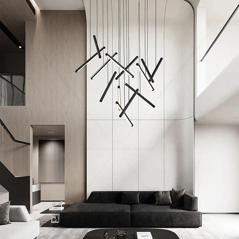 Afralia™ Minimalist Branch Chandelier for Living Room Loft Staircase Exhibition Hall