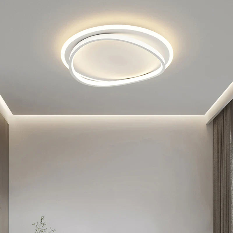 Afralia™ Geometric Square LED Ceiling Light with Remote Control for Study Living Room Bedroom