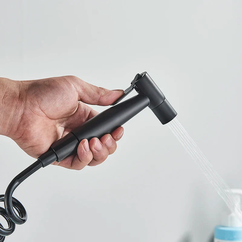 Afralia™ Matte Black Wall Mounted Kitchen Faucet Stainless Steel 304 Bathroom Sink Tap