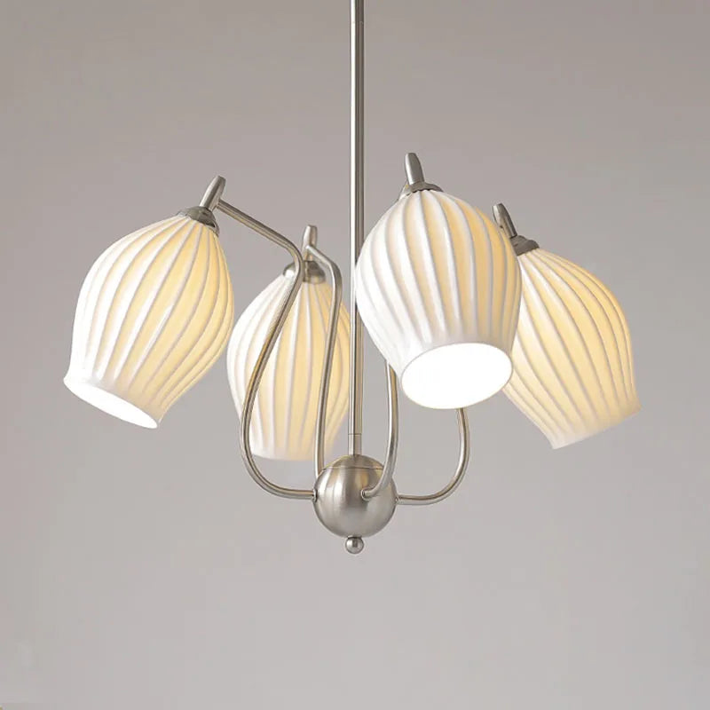 Afralia™ Ceramic Chandelier: French Bauhaus Style Art Pendant Light for Living Room, Dining Room, Bedroom