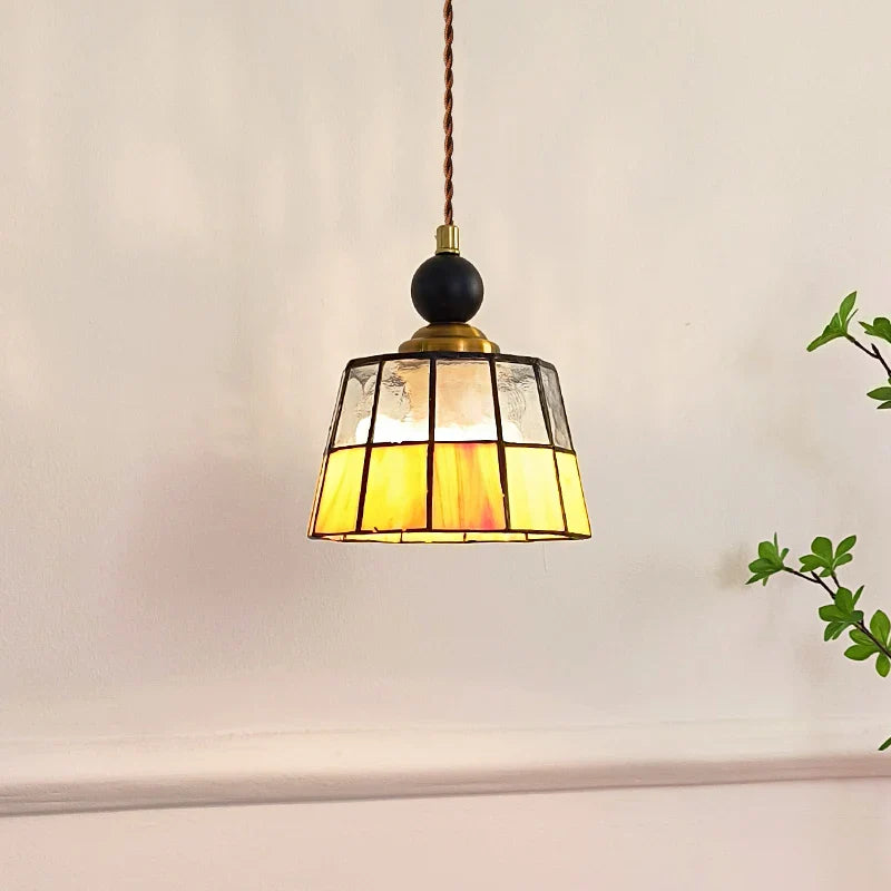 Afralia™ Tiffany Glass LED Pendant Lights for Modern Nordic Home Decor