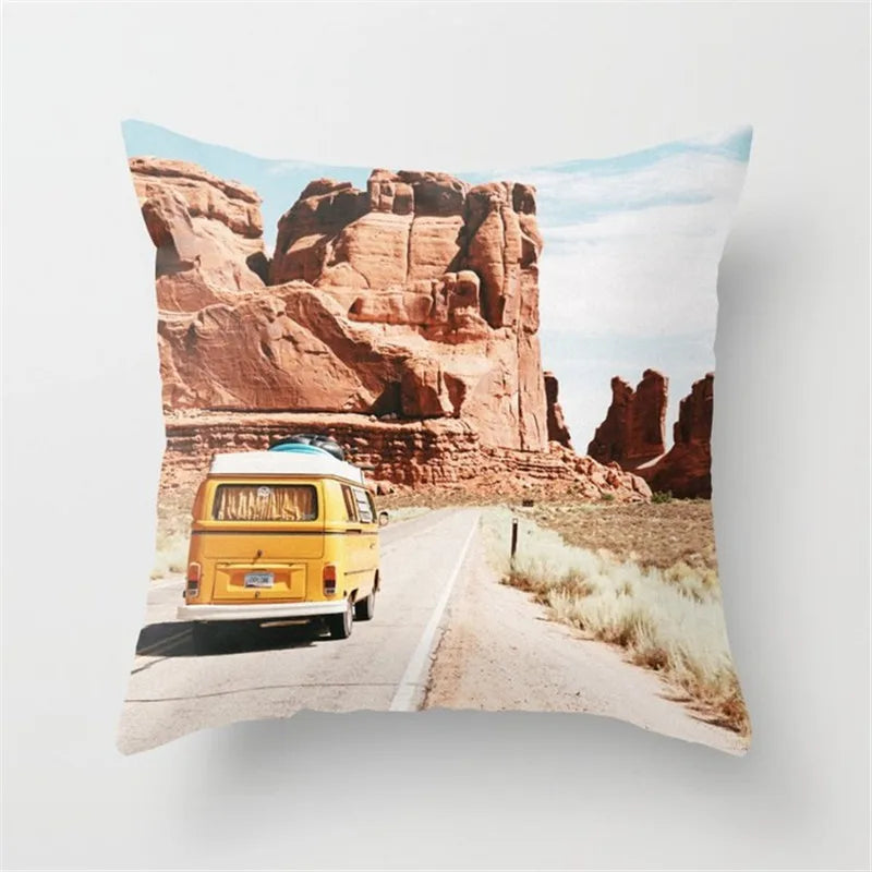 Afralia™ Black Camera Print Retro Cushion Cover for Home Sofa Chair