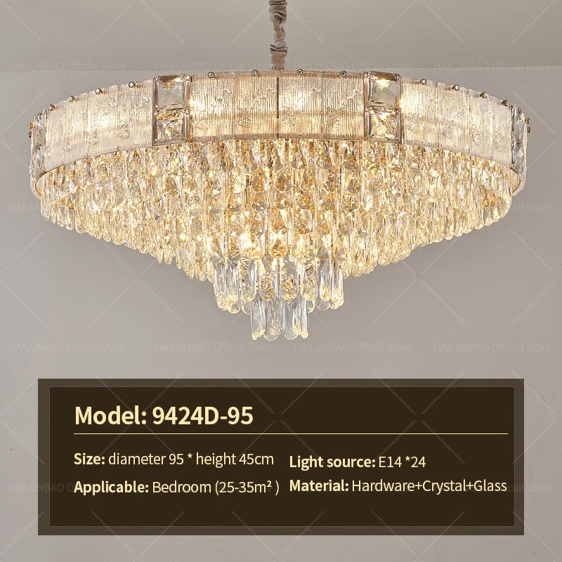 Afralia™ Modern Crystal Chandelier for Luxe Living Ambiance