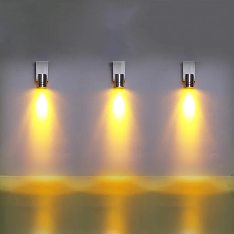 Afralia™ Modern Aluminum LED Wall Sconce for Home Living Room Bedside Indoor Lighting