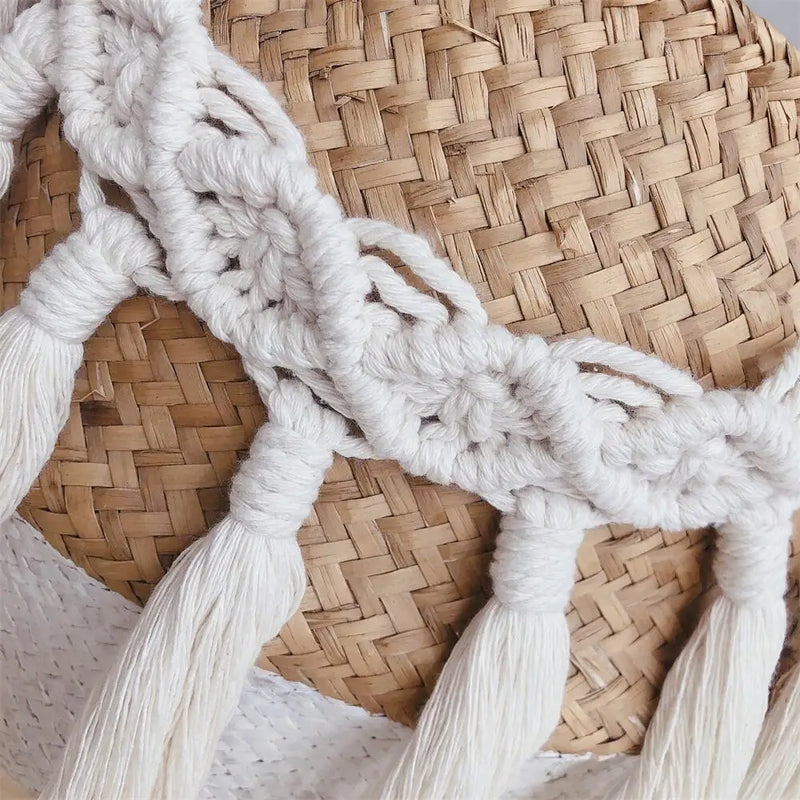 Macrame Curtain Tie Straps by Afralia™: Hand-Woven Cotton Rope Tassels for Boho Decor