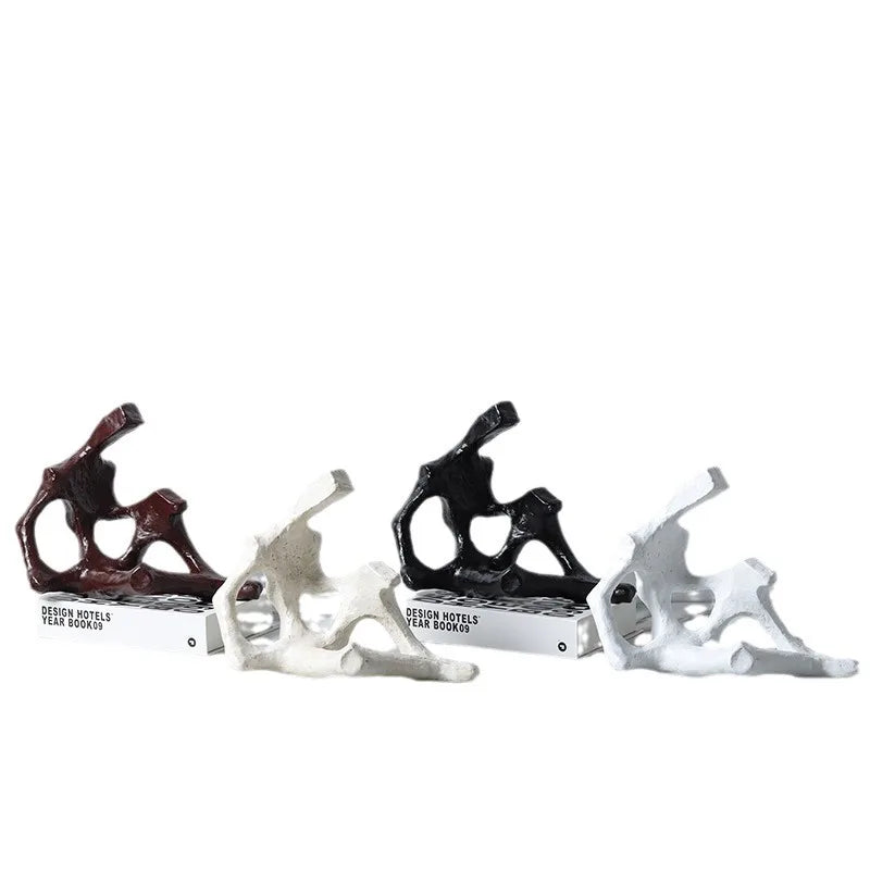 Afralia™ Abstract Skeleton Decor Figure Sculpture | Home Decoration Figurine