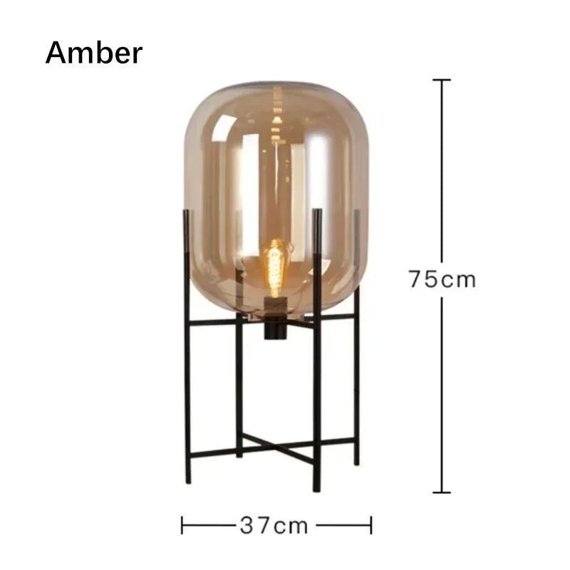 Afralia™ Modern Glass LED Floor Lamp for Living Room, Bedroom, Dining, and Home Decor