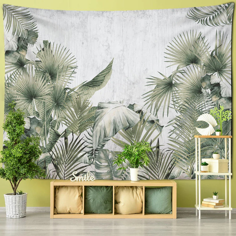 Afralia™ Tropical Landscape Tapestry Wall Hanging for Boho Home Decor