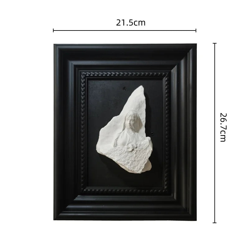 Afralia™ Stereo Abstract Figure Relief Sculpture Wall Decor Frame