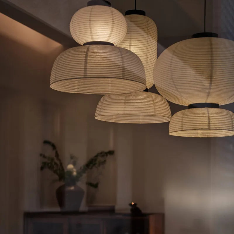 Afralia™ Japanese Rice Paper Lamp: Vintage Wabi Sabi Design for Zen Room