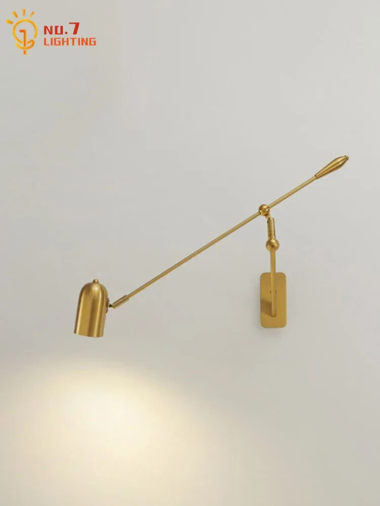 Afralia™ Nordic Industrial Metal Rocker Arm Wall Lamp for Living Room Bedroom