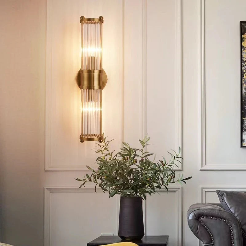 Afralia™ Modern Gold Wall Sconce Indoor Lamp for Restaurant Living Room Hotel Bedroom