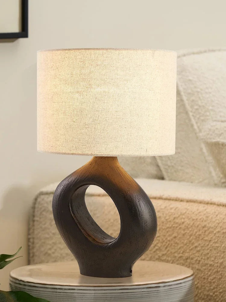 Afralia™ Modern Wabi-sabi LED Resin Table Lamp for Living Room Bedroom Sofas