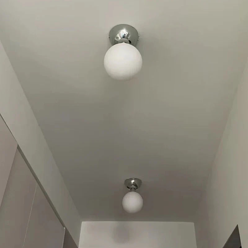 Afralia™ Glass Iron LED Ceiling Light - Modern Nordic Style Lighting Fixtures