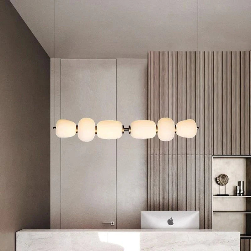 Afralia™ Glass Ball Pendant Light: Modern Milky White LED Hanging Lamp for Dining Table