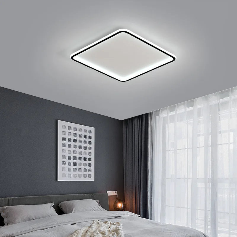 Afralia™ LED Ceiling Lamp Iron Dimmable Modern Living Room Light Fixture