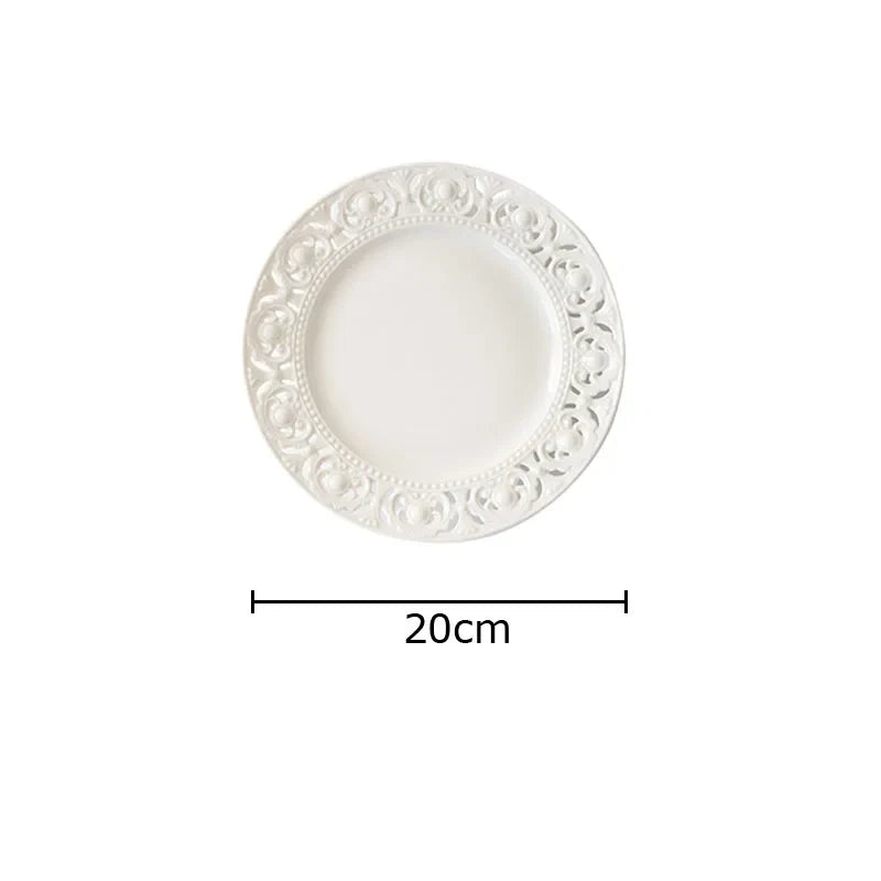 Afralia™ Ceramic Breakfast Plate for Home Kitchen & Restaurant Dining