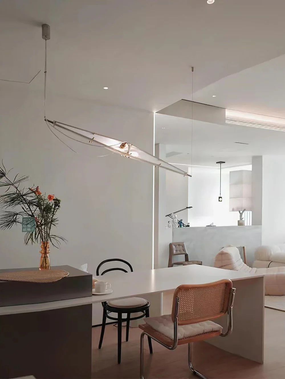 Afralia™ Glass Cone Chandelier: Height Adjustable Luxury Art Indoor Pendant Lamp