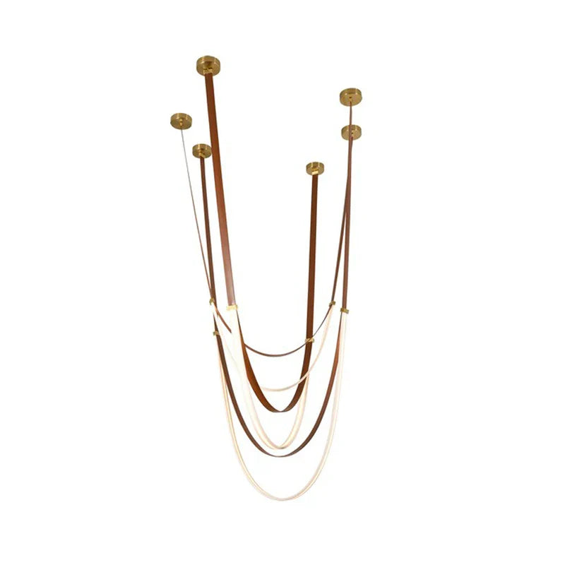 Afralia™ Leather Strap LED Pendant Lighting for Modern Simplicity Home Decor