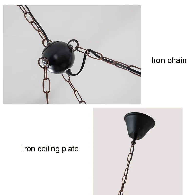 Afralia™ Retro Hemp Rope Chandelier Pendant Lamp for Bar and Restaurant