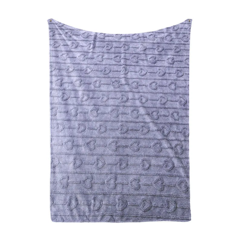 Afralia™ Solid Jacquard Coral Fleece Blanket | Multi-Purpose Sofa Throw Blanket