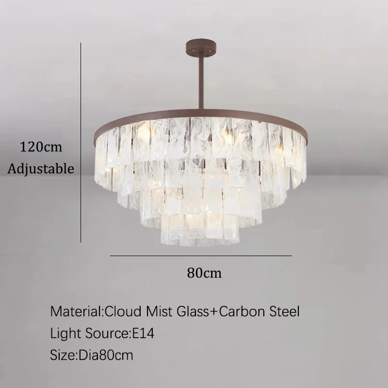 Afralia™ Cloud Glass LED Pendant Light - Dimmable Designer Home Decoration