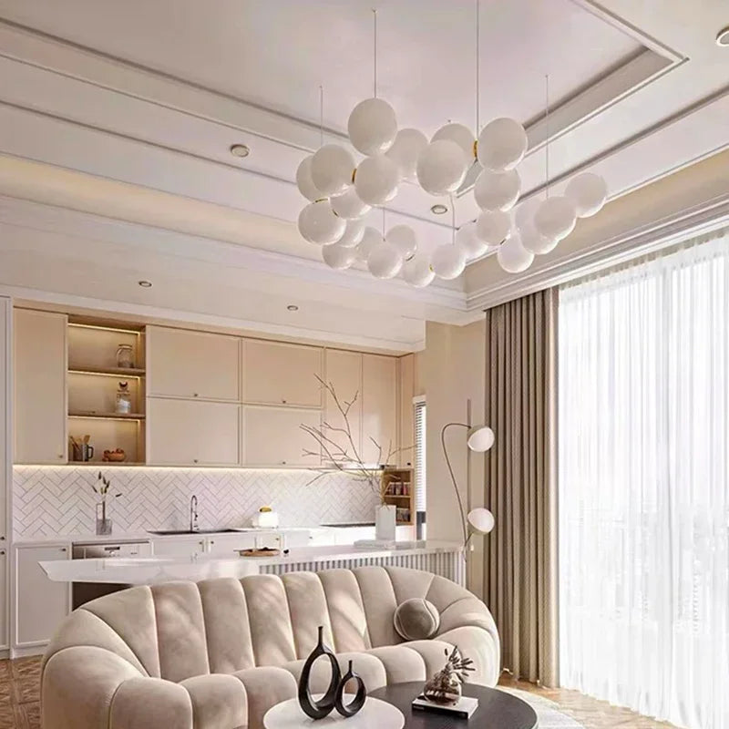 Afralia™ Modern LED Pendant Chandeliers for Living Room & Dining Room Lighting